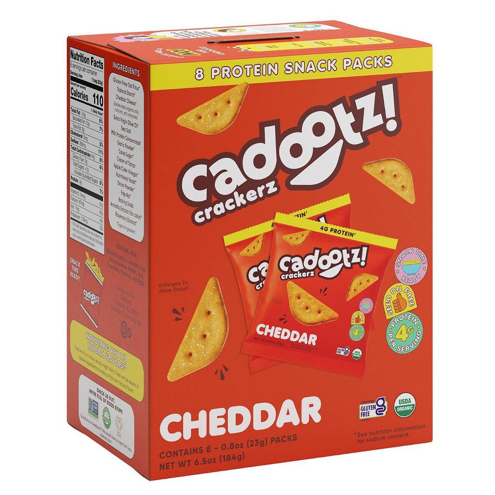 cadootz Cheddar Crackers Multipack - 6.5oz/8ct