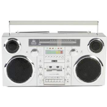 Riptunes Radio Cassette Stereo Boombox With Bluetooth Audio - Silver, 1 -  Foods Co.