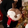 24.5"H Sullivans Christmas Sleeping Reindeer Pillow  Multicolor - 4 of 4