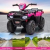 Kids Ride On ATV, 12V Electric Car for Kids, 4-Wheeler Quad Car Toy with Dual Speed Adjustment, Led Light, Music - 4 of 4