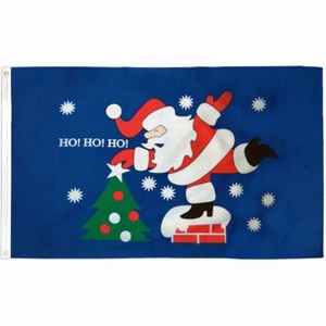 Maison 3'x5' Ft Ho Ho Ho Santa Flag Perfect For Outdoor & Indoor Use - 1 of 3