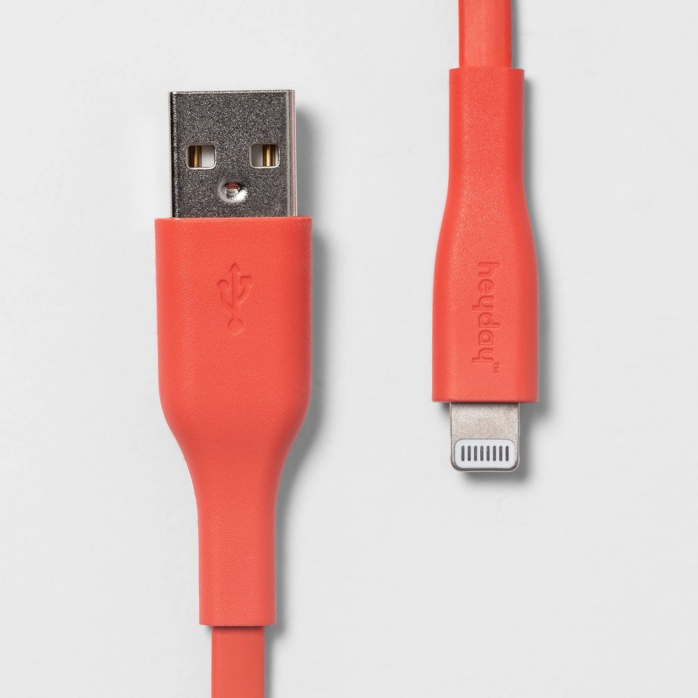 3' Lightning to USB-A Flat Cable - heyday™ Vibrant Coral