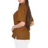 LA LEELA Womens Summer's Casual Blouse Shirt Blouses Short Sleeve Button Up Dress Tops Tee Shirts Coverup Hawaiian Dresses for Women - 3 of 4