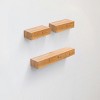 Syemin Decorative Wall Shelf Floating Shelves Wall Mounted Set of 3 Rustic Wood Wall Storage Shelves Decor Hanging Shelves, Black, 23.62"*5.31"*1.97" - 2 of 4