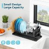 LunaLulinlk Small Dish Drying Rack - Compact Dish Rack for Kitchen Counter with Silicone Dish Drying Mat, Stainless Steel Dish Drainer - 3 of 4