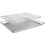 Oster Baker's Glee Stainless Steel 17in Cookie Sheet and 16in Cooling Rack in Silver