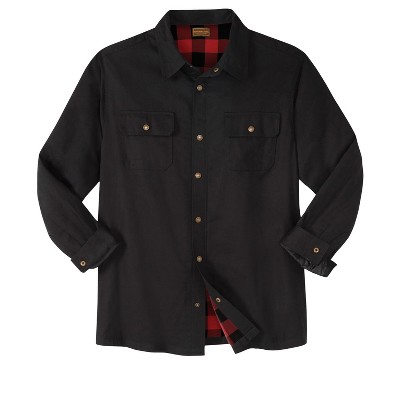 Boulder Creek by KingSize Men's Big & Tall Flannel-Lined Twill Shirt Jacket