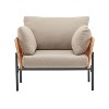 CAVINAS Outdoor Rattan Patio Chairs with Powder Coated Iron Frame & Cushions,Comfy Lounge Chair for Garden,Backyard,Balcony - 4 of 4