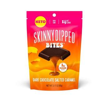 SkinnyDipped Dark Chocolate Salted Caramel Bites - 3.17oz