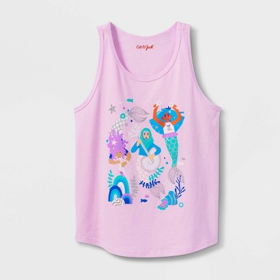 Girls' Printed Sleeveless Tank Top - Cat & Jack™ Violet
