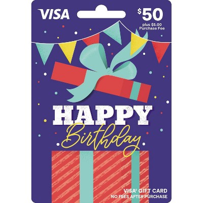 Visa Happy B-Day Gift Card - $50 + $5 Fee