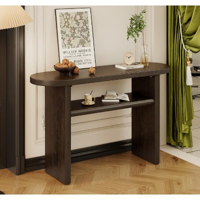NicBex Console Table with Open Shelf Design,Entryway Table with Rounded Edges Table,Modern Couch Table for Living Room