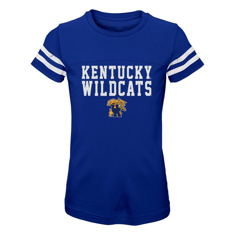 NCAA Kentucky Wildcats Girls&#39; Striped T-Shirt, 1 of 2