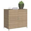 VidaXL Patio Storage Cabinet Beige 32.7"x17.7"x29.9" Poly Rattan - 4 of 4