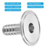 Unique Bargains 304 Stainless Steel Sanitary Fittings Tri Clamps to Hose Barbed Adapters - 3 of 4