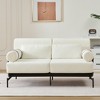 KTMBDW Loveseat Sofa, 59" Comfy Chenille Loveseat Sofa Couch with Flexible USB Ports and Cylindrical Armrests for Bedroom, Living Room - 3 of 4