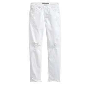 Women's Destroyed Ankle Skinny Boyfriend Jean - JBD. - 1 of 3