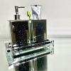 Chery Life Ambrose Exquisite 3 Piece Square Soap Dispenser and Toothbrush Holder with Tray, Black - 2 of 4