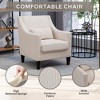 MOONMISS Modern Corduroy Accent Chair,Upholstered Armchair with Scooped Arms for Bedroom,Apartment,Studio,Office,Waiting Room - 2 of 4