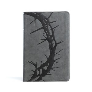 CSB Large Print Personal Size Reference Bible, Charcoal Leathertouch - by  Csb Bibles by Holman (Leather Bound) - 1 of 1