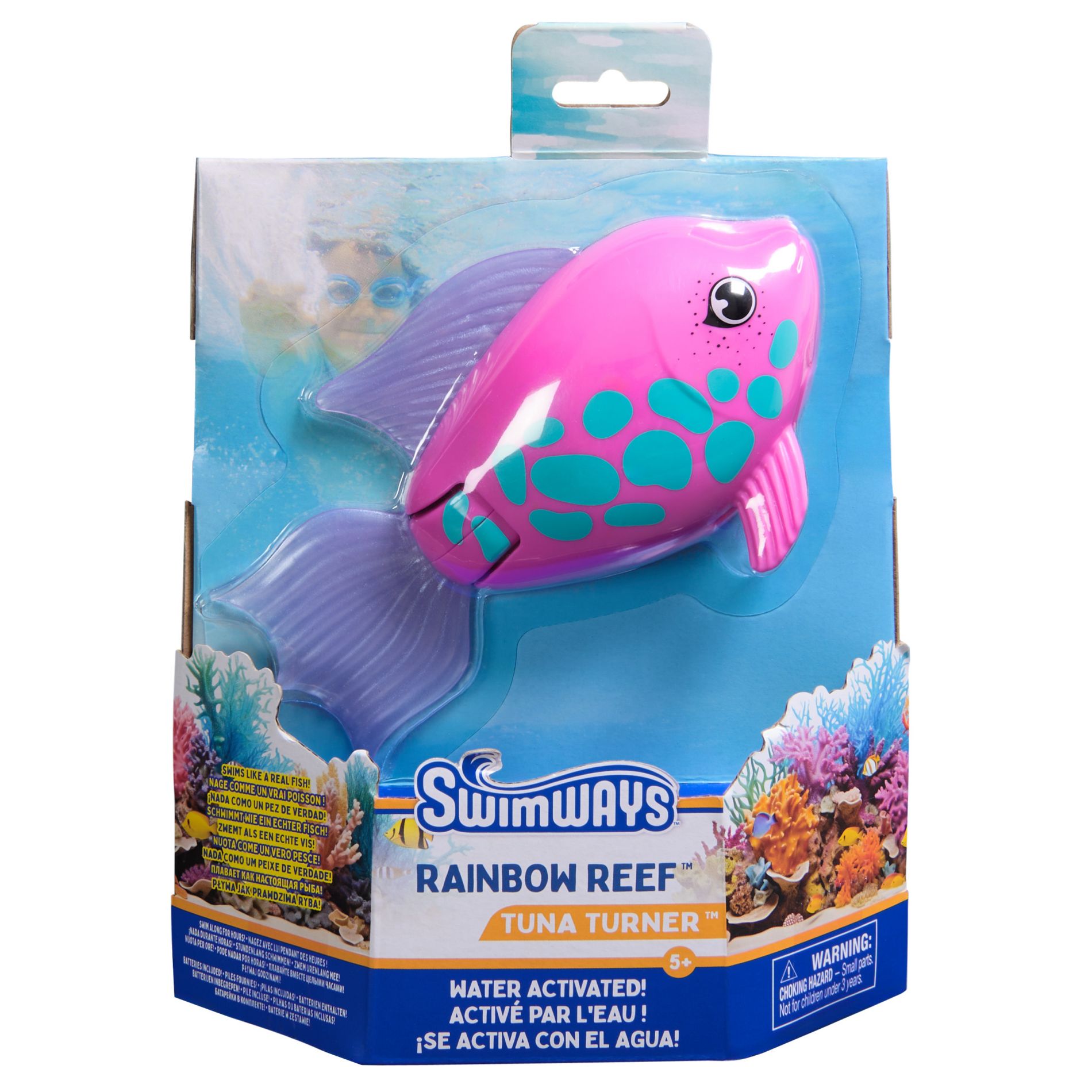 Swimways Rainbow Reef Fish, Tuna Turner: Dive Toy for Kids 5+ Years