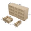 51.2" Rattan 9-Drawer Cabinet with Gold Handles, Smooth Sliding Tracks for Living Room, Bedroom, Kitchen - 4 of 4
