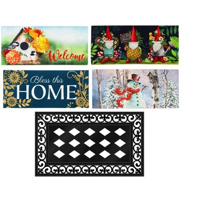 Evergreen Flag Sassafras Doormat Spring, Summer Fall Winter Floormat Set of 5