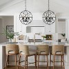 3-Light Black Orb Pendant Light, Modern Farmhouse Hanging Chandelier Fixture for Kitchen or Entryway - 4 of 4