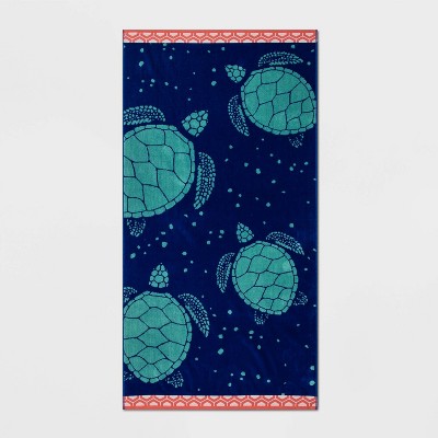 Photo 1 of XL Sea Turtle Icon Beach Towel - Sun Squad Dimensions (Overall): 72 Inches (L), 36 Inches (W)
