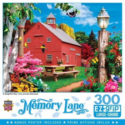 MasterPieces Memory Lane Puzzles Collection - A Delightful Day 300 Piece EZ Grip Jigsaw Puzzle