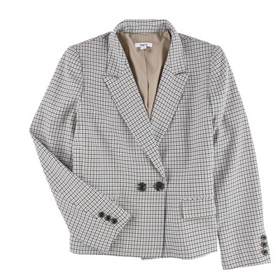 bar III Womens Plaid One Button Blazer Jacket