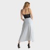 24seven Comfort Aapparel Womens Solid Color Elastic Waist Maxi Skirt - 3 of 4