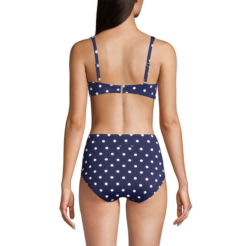 Lands' End Women's Twist Front Underwire Bikini Top Swimsuit Adjustable Straps, 2 of 7