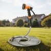 VEVOR Metal Garden Hose 100 ft, Rust Proof Stainless Steel Water Hose, Heavy Duty Backyard Hose with 10 Function Nozzle, Silver - 2 of 4