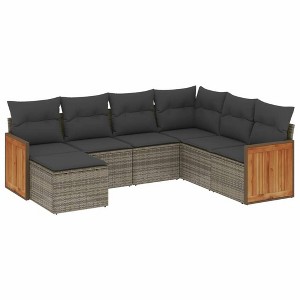 vidaXL Garden Sofa Set Grey - 1 of 4