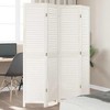 vidaXL Room Divider 4-Panel White - Paulownia Wood Privacy Screen for Bedroom/Living Room/Office, Durable and Easy Folding Partition - 2 of 4