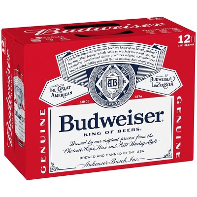 Budweiser Lager Beer - 12pk/12 fl oz Cans