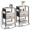 VASAGLE Nightstand with Charging Station, Side Table, End Table - 2 of 4