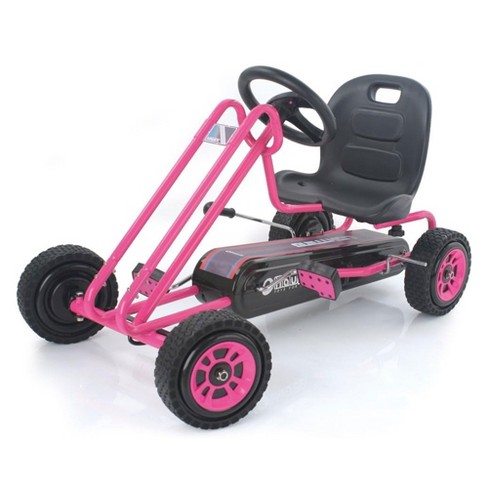 Hauck Lightning Lightning Ride On Pedal Go Kart Toys For Boys Or Girls Aged 4 And Up With Ergonomic Adjustable Seat And Sharp Handling Pink Target