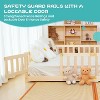 DoCred Toddler Floor Bed for Kids, Wood Floor Bed w/Slats & Fence for Girls and Boys, Montessori Bed Frame - 4 of 4