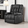 MAYEERTY Ergonomic Recliner Chair with 110-160¡ãAdjustable Recline for Living Room, Footrest, Side Pocket, Black - 3 of 4