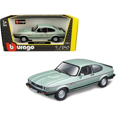 1973 Ford Capri Light Green Metallic 1/24 Diecast Model Car by Bburago