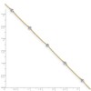 Black Bow Jewelry 14k Two-Tone Gold Diamond-Cut Beaded Adjustable Anklet, 9-10 Inch - 3 of 4