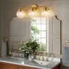 Rennnsan Yelorra 24"W Hardwired 3-Light Globe Textured Glass Mid-Century Modern Dimmable Vanity Light - 2 of 4