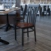 Emma and Oliver Black School House Back Metal Restaurant Dining Chair - image 2 of 4