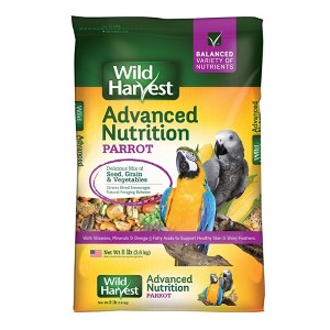 Wild Harvest Advanced Nutrition Grain and Vegetable Flavor Parrot Bird Dry Food - 8lb - 1 of 4