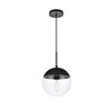 Elegant Lighting Eclipse 1 Light Black Pendant With Clear Glass - 3 of 4