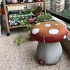 Vynxaria 13.4" Mushroom Model Resin Stool, Outdoor Garden Statue, Indoor Courtyard Lawn Decor, Multi-Purpose Innovative Accent - 2 of 4