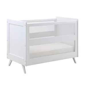 BreathableBaby Breathable Mesh 3-in-1 Convertible Crib, White, Greenguard Gold Certified - 1 of 4