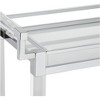 Studio 55D Rossi 32 3/4" Wide Clear Acrylic and Chrome Rolling Serving Bar Cart - 3 of 4